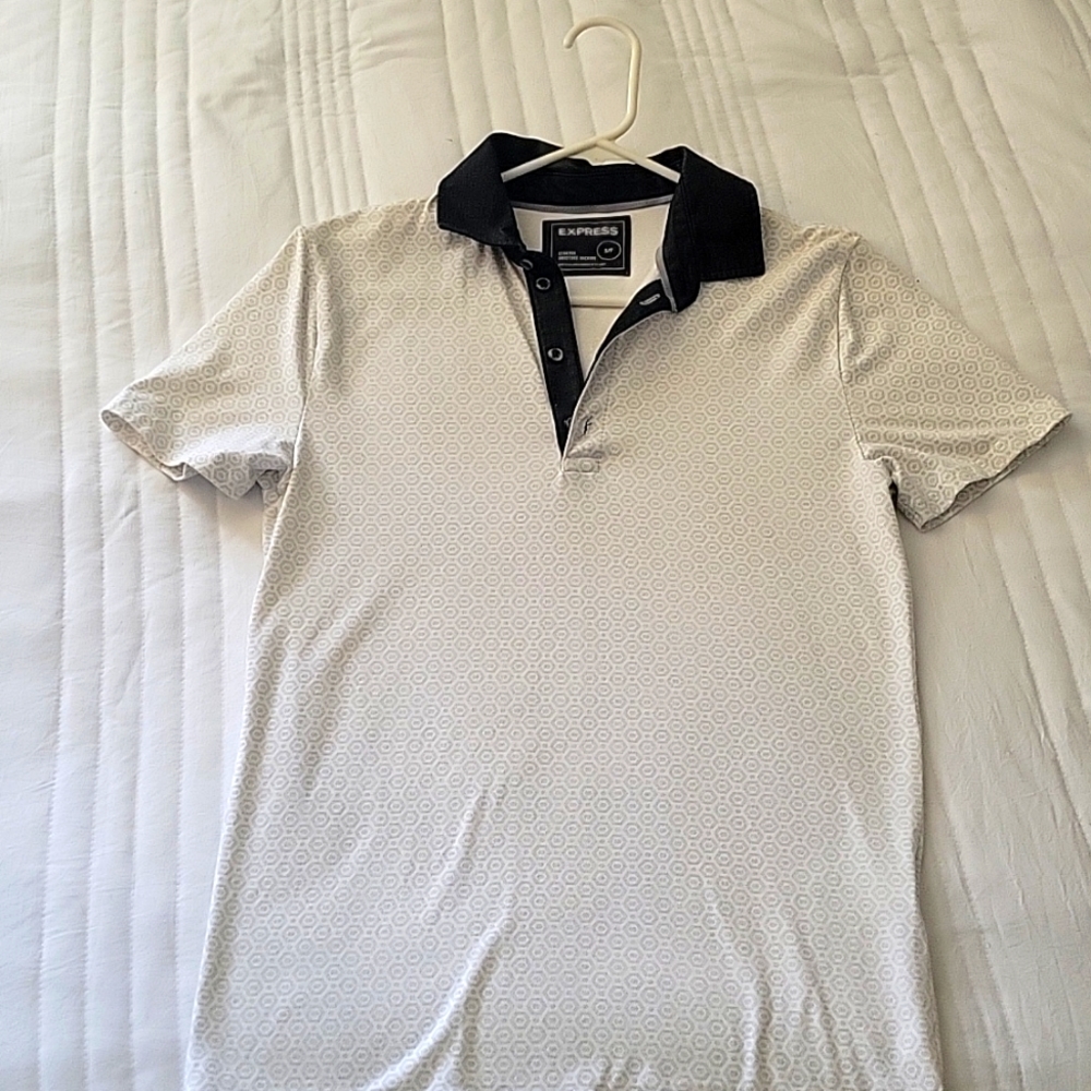 Express Geometric Print Polo Sm